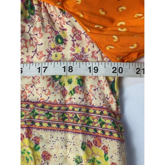 Maeve Orange Ceresco‎ Peasant Blouse Cottagecore Boho Women's Size Medium - Picture 6 of 8
